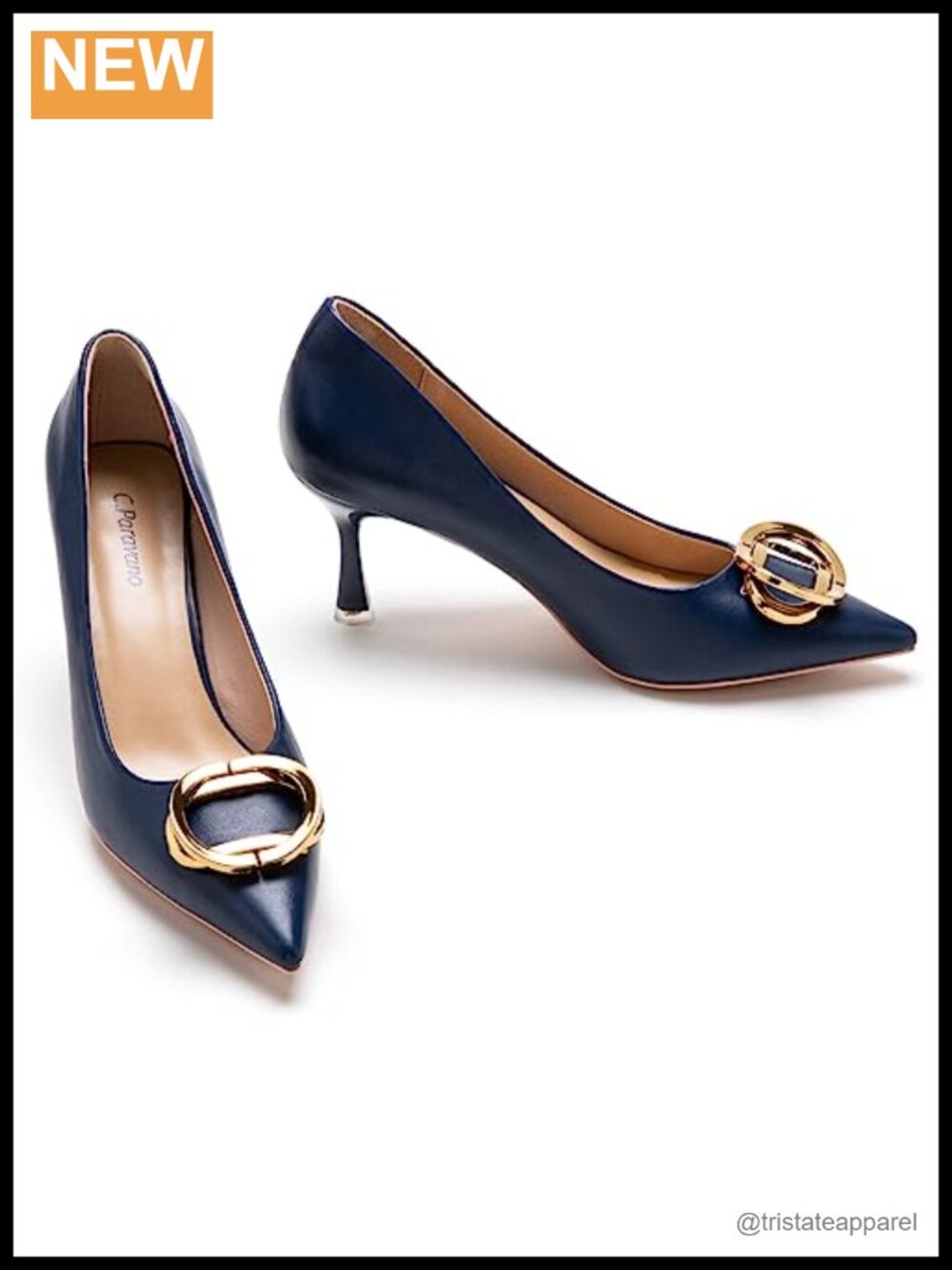 Womens Pointed Toe Kitten Heel Pumps Slip-On Dressy Shoes
